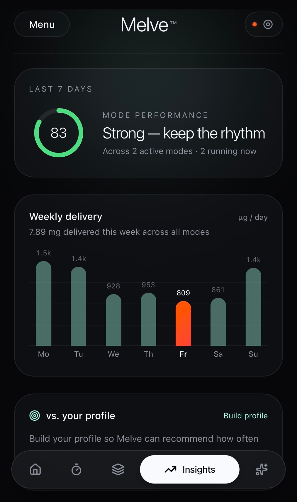 Home — four modes, live progress