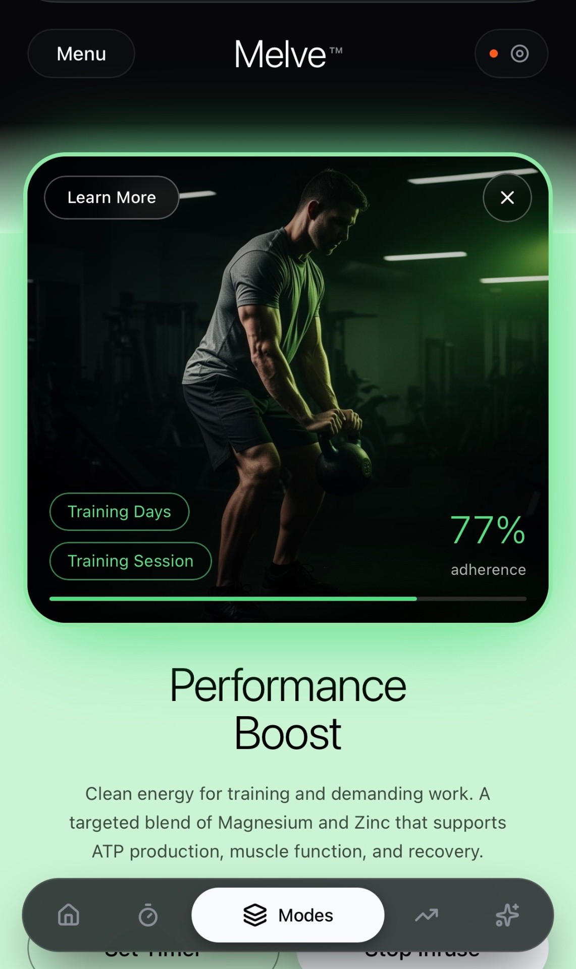 Session — Infuse, in one tap