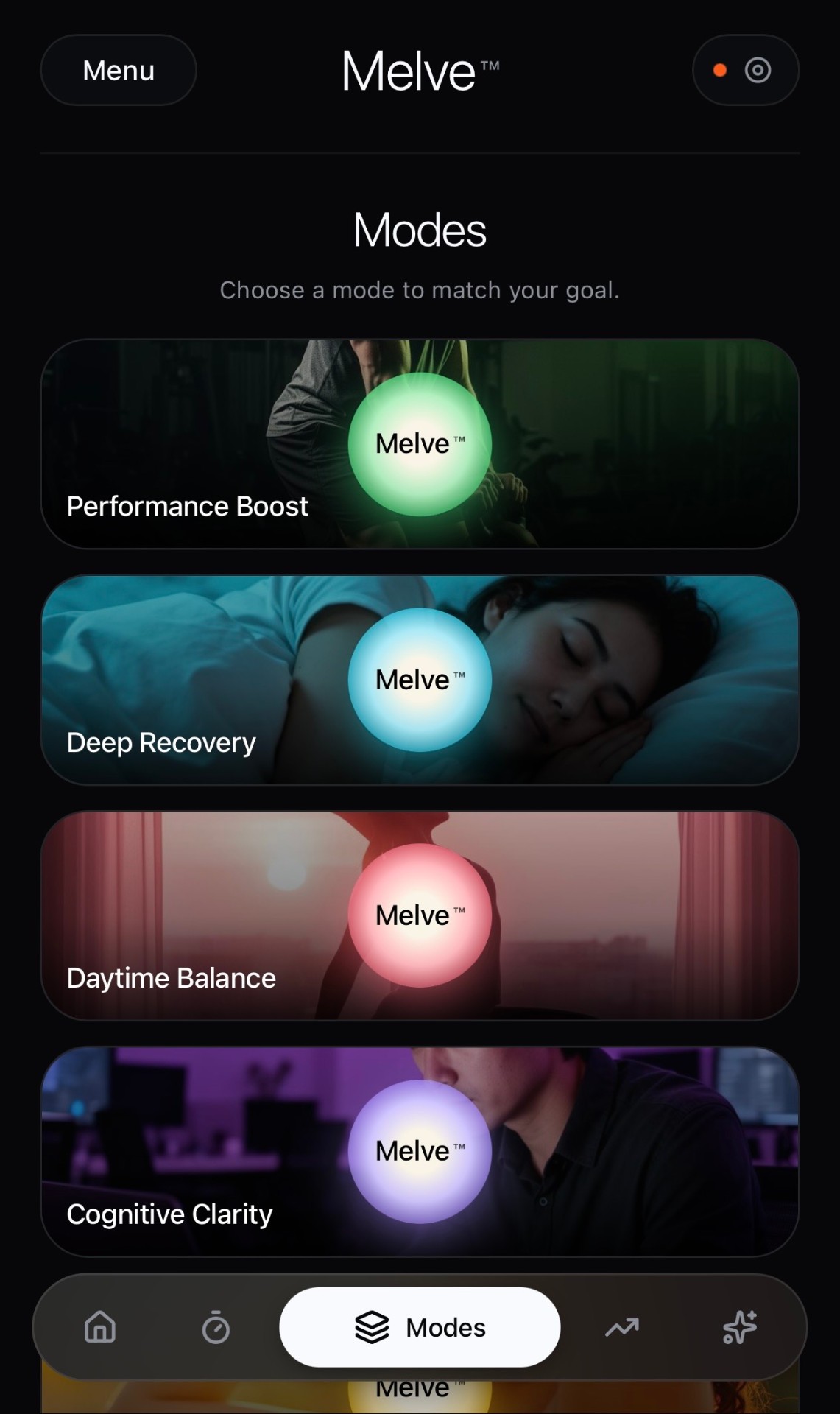 Mode picker — pick your protocol